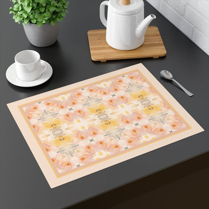 Daisy Bloom Border | Placemat - Cotton Twill Placemat - Piccolo Fiore Prints