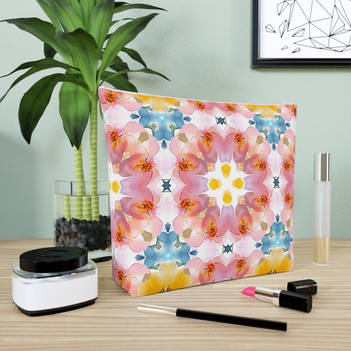 Daisy Bloom | Cotton Cosmetic Bag - Cotton Cosmetic Bag - Piccolo Fiore Prints