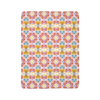 Daisy Bloom | Fleece Sherpa Blanket - Sherpa Fleece Blanket - Piccolo Fiore Prints