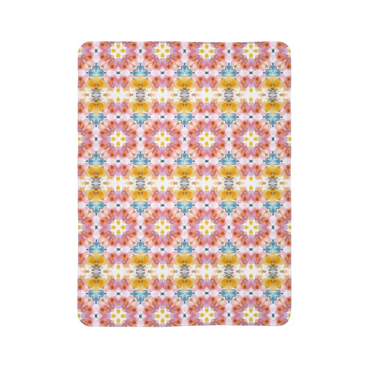 Daisy Bloom | Fleece Sherpa Blanket - Sherpa Fleece Blanket - Piccolo Fiore Prints