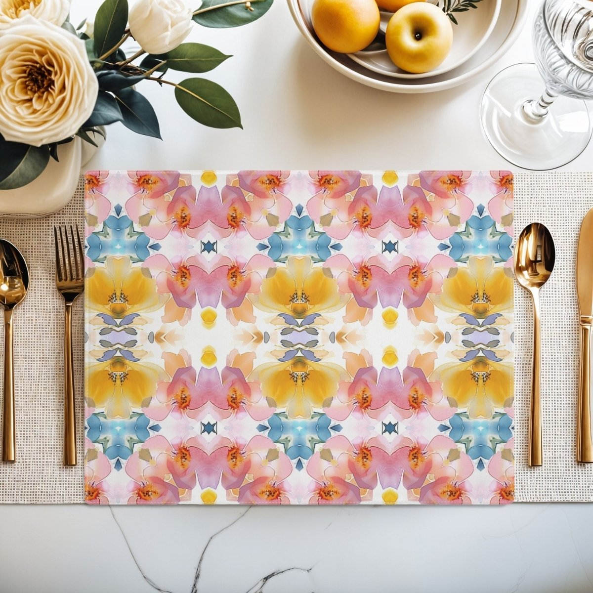 Daisy Bloom | Placemat - Cotton Twill Placemat - Piccolo Fiore Prints