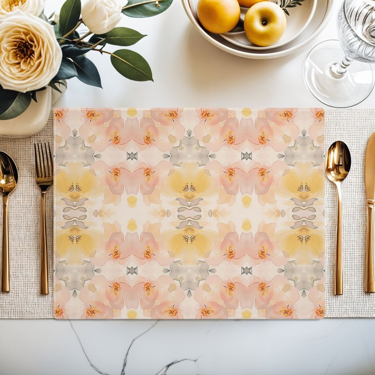 Daisy Bloom | Placemat - Cotton Twill Placemat - Piccolo Fiore Prints