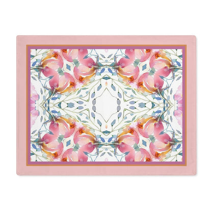 Delicate Diamond Bloom Border Placemat - Cotton Twill Placemat - Piccolo Fiore Prints