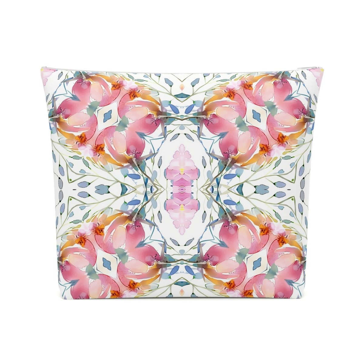 Delicate Diamond Bloom | Cotton Cosmetic Bag - Cotton Cosmetic Bag - Piccolo Fiore Prints