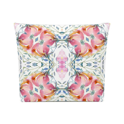 Delicate Diamond Bloom | Cotton Cosmetic Bag - Cotton Cosmetic Bag - Piccolo Fiore Prints