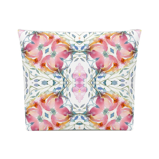 Delicate Diamond Bloom | Cotton Cosmetic Bag - Cotton Cosmetic Bag - Piccolo Fiore Prints