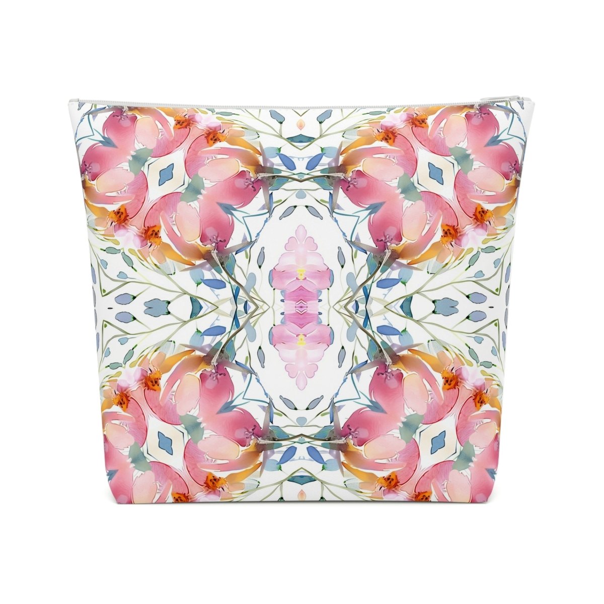 Delicate Diamond Bloom | Cotton Cosmetic Bag - Cotton Cosmetic Bag - Piccolo Fiore Prints