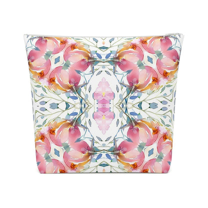 Delicate Diamond Bloom | Cotton Cosmetic Bag - Cotton Cosmetic Bag - Piccolo Fiore Prints