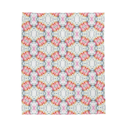 Delicate Diamond Bloom | Velveteen Plush Blanket - Minky Throw Blanket - Piccolo Fiore Prints