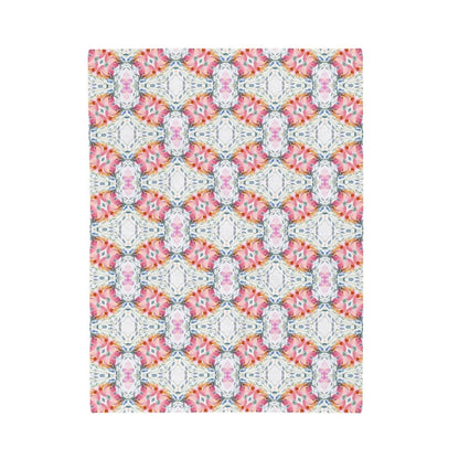 Delicate Diamond Bloom | Velveteen Plush Blanket - Minky Throw Blanket - Piccolo Fiore Prints