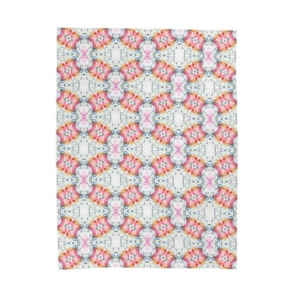 Delicate Diamond Bloom | Velveteen Plush Blanket - Minky Throw Blanket - Piccolo Fiore Prints