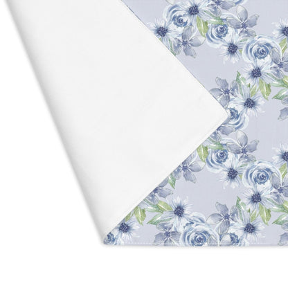Diamond Bouquet in Light Blue | Placemat - Cotton Twill Placemat - Piccolo Fiore Prints