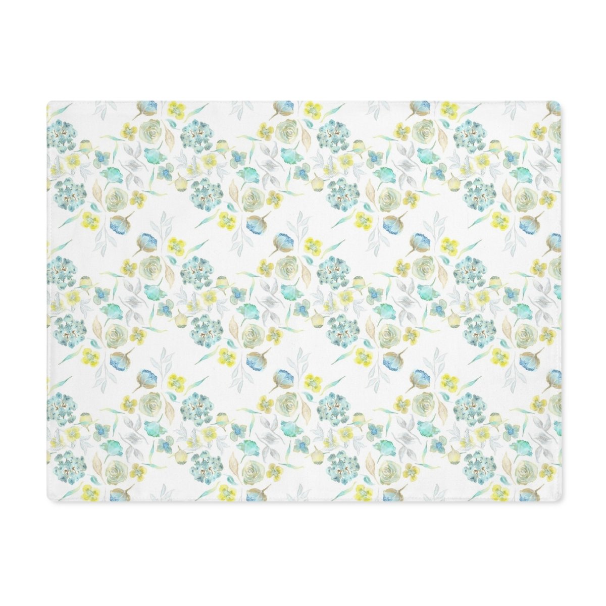 Ditsy Floral Zig - Zag in White | Placemat - Cotton Twill Placemat - Piccolo Fiore Prints