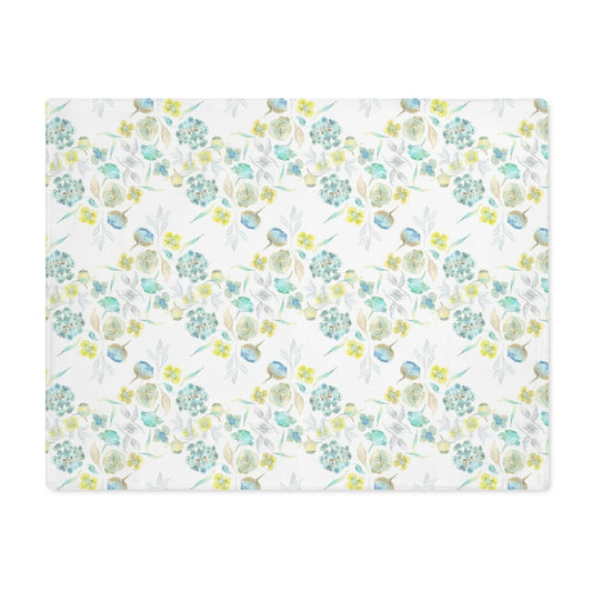 Ditsy Floral Zig - Zag in White | Placemat - Cotton Twill Placemat - Piccolo Fiore Prints