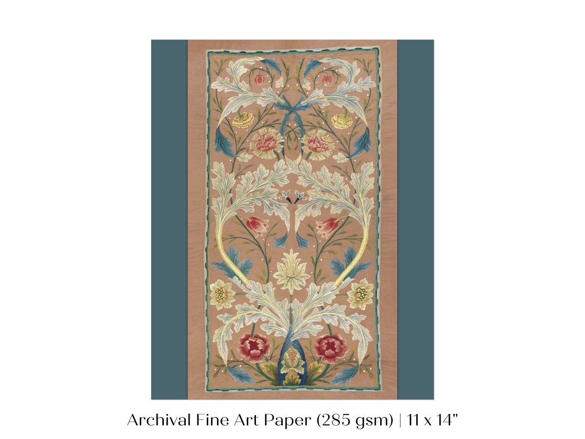 Embroidered Panel | P436 - Single Art Prints - Piccolo Fiore Prints