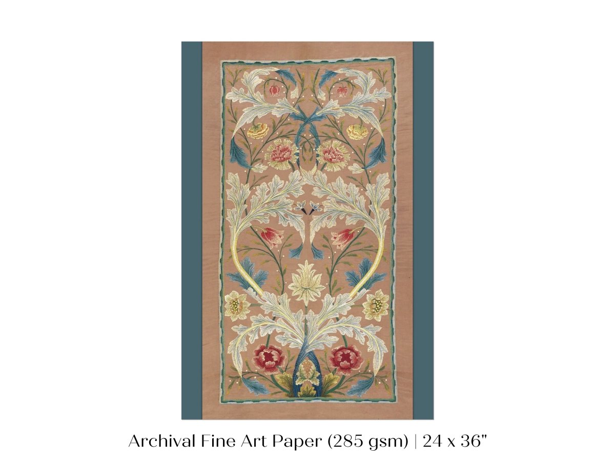 Embroidered Panel | P436 - Single Art Prints - Piccolo Fiore Prints