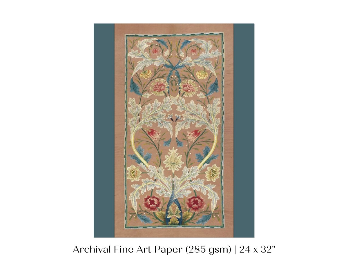 Embroidered Panel | P436 - Single Art Prints - Piccolo Fiore Prints