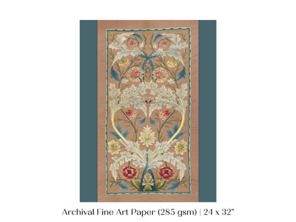 Embroidered Panel | P436 - Single Art Prints - Piccolo Fiore Prints