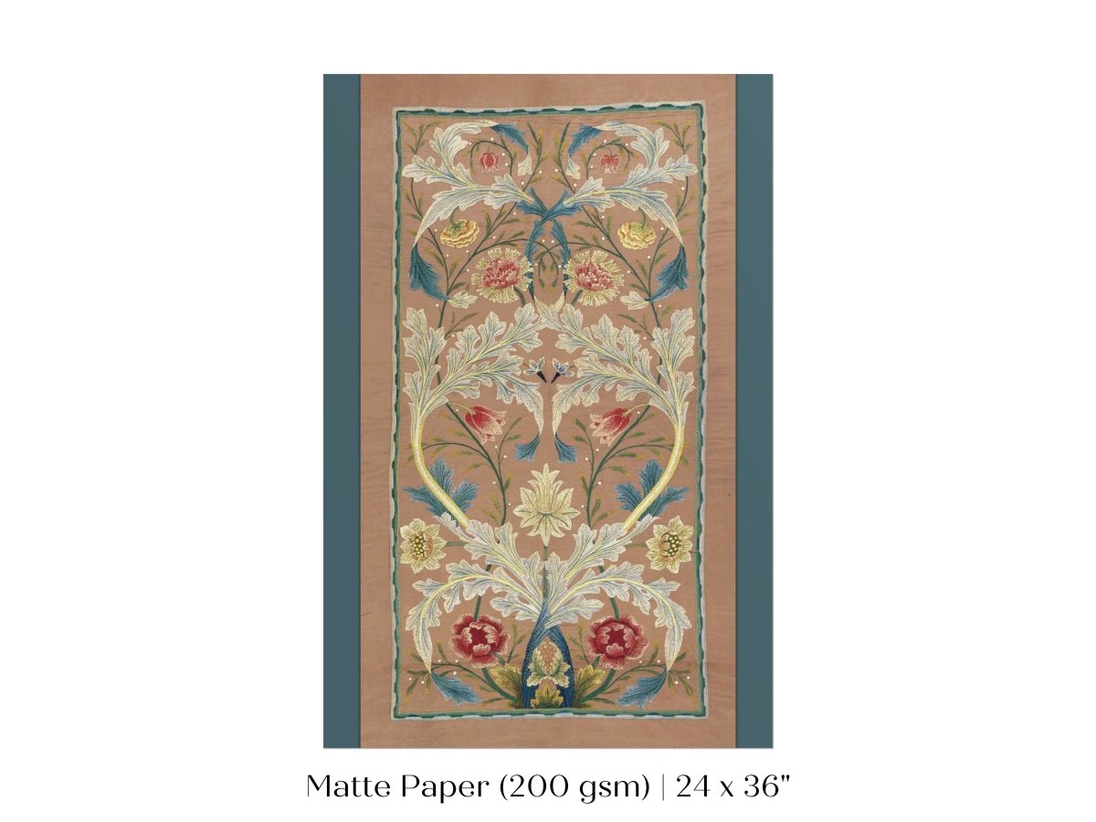 Embroidered Panel | P436 - Single Art Prints - Piccolo Fiore Prints