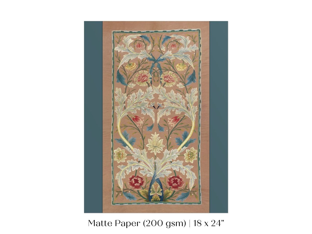 Embroidered Panel | P436 - Single Art Prints - Piccolo Fiore Prints