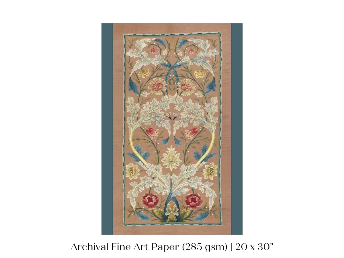Embroidered Panel | P436 - Single Art Prints - Piccolo Fiore Prints