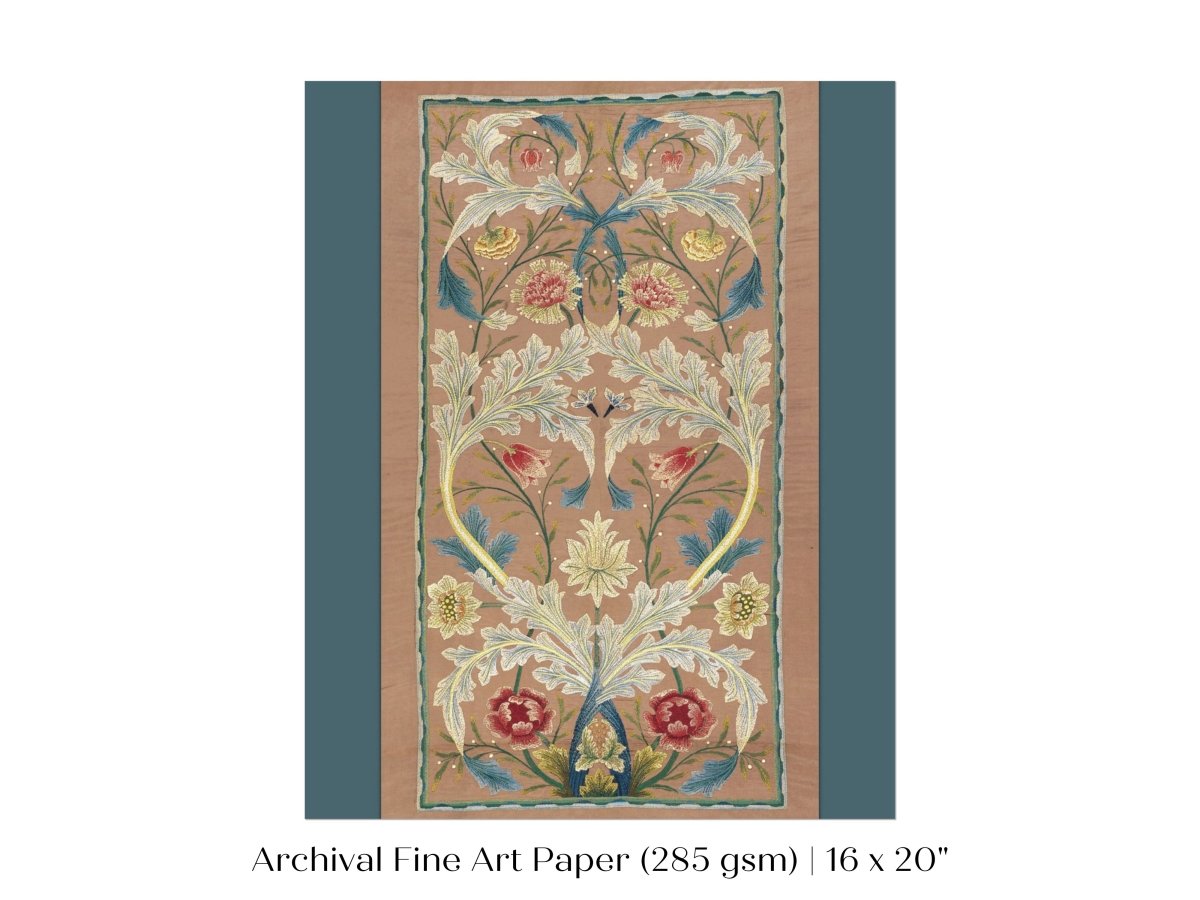 Embroidered Panel | P436 - Single Art Prints - Piccolo Fiore Prints