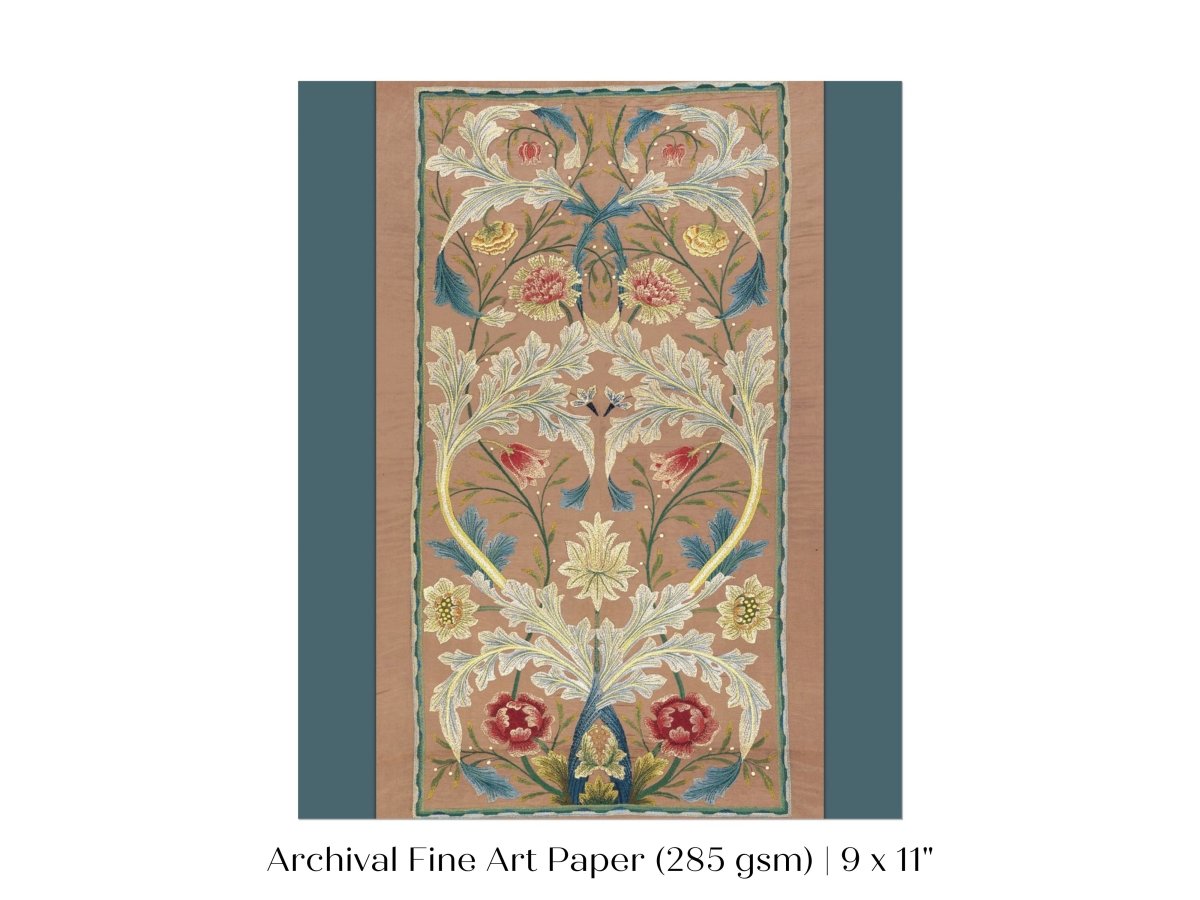 Embroidered Panel | P436 - Single Art Prints - Piccolo Fiore Prints