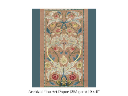 Embroidered Panel | P436 - Single Art Prints - Piccolo Fiore Prints