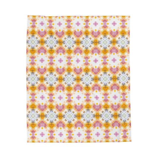 Fairisle Bloom | Minky Throw Blanket - Minky Throw Blanket - Piccolo Fiore Prints