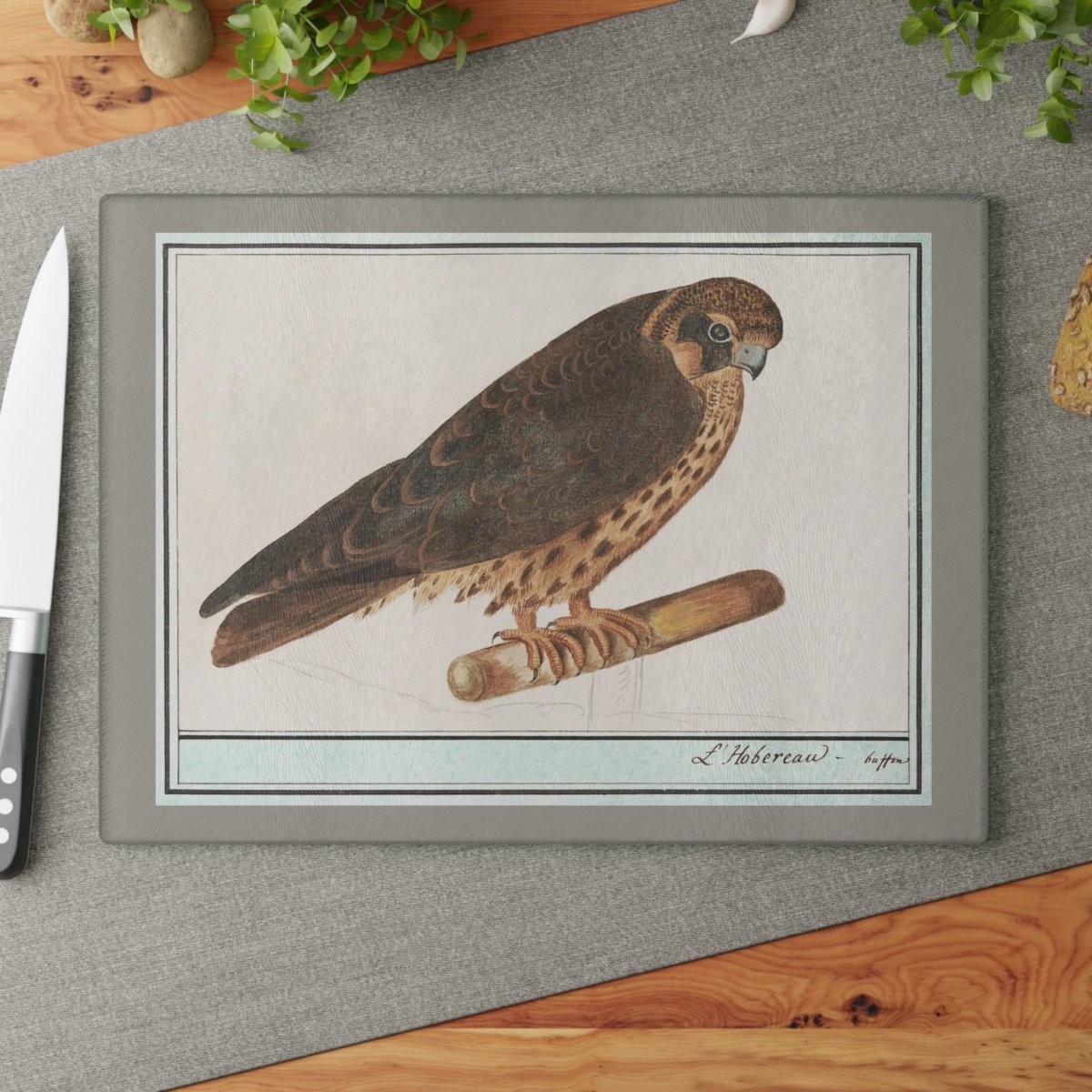Falcon | Glass Chopping Board - Glass Chopping Board - Piccolo Fiore Prints