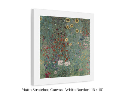 Farm Garden with Sunflowers | P383 - Single Square Art Prints - Piccolo Fiore Prints