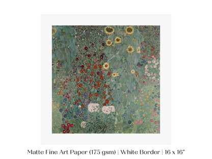 Farm Garden with Sunflowers | P383 - Single Square Art Prints - Piccolo Fiore Prints