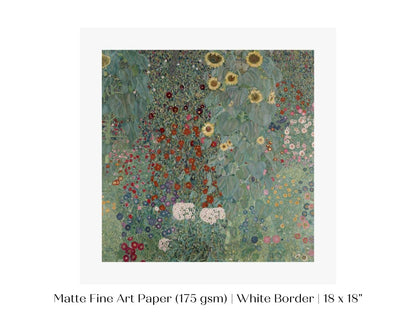 Farm Garden with Sunflowers | P383 - Single Square Art Prints - Piccolo Fiore Prints