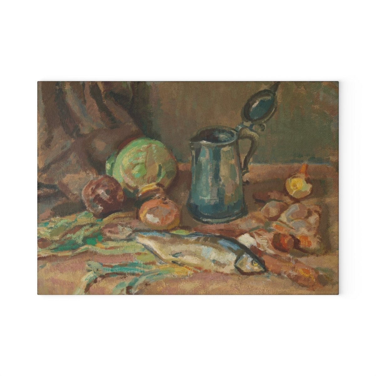 Fish Supper | Glass Chopping Board - Glass Chopping Board - Piccolo Fiore Prints