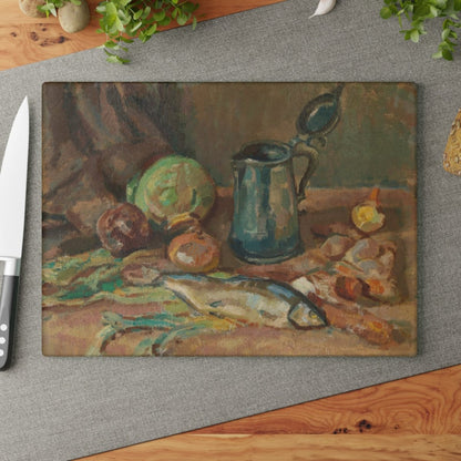 Fish Supper | Glass Chopping Board - Glass Chopping Board - Piccolo Fiore Prints