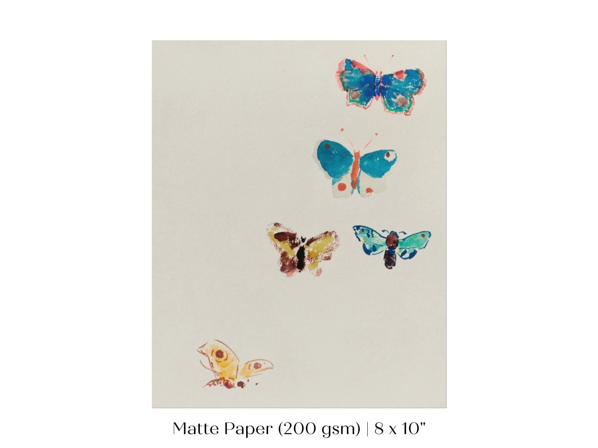 Five Butterflies | P33 - Single Art Prints - Piccolo Fiore Prints