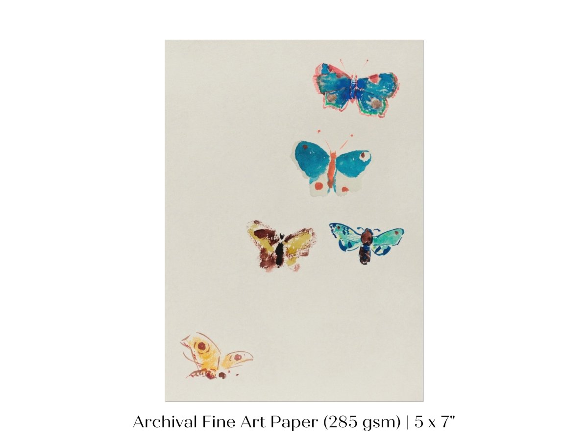 Five Butterflies | P33 - Single Art Prints - Piccolo Fiore Prints