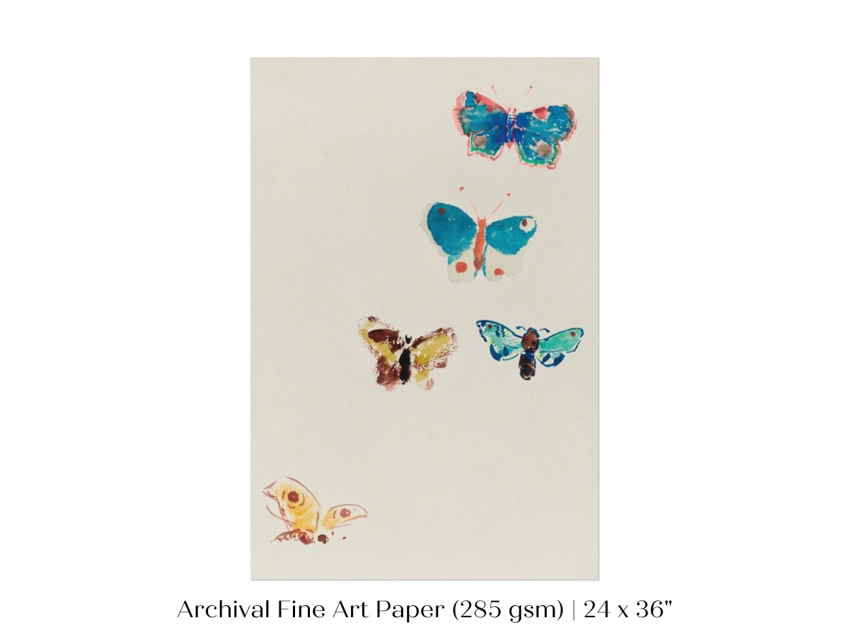 Five Butterflies | P33 - Single Art Prints - Piccolo Fiore Prints
