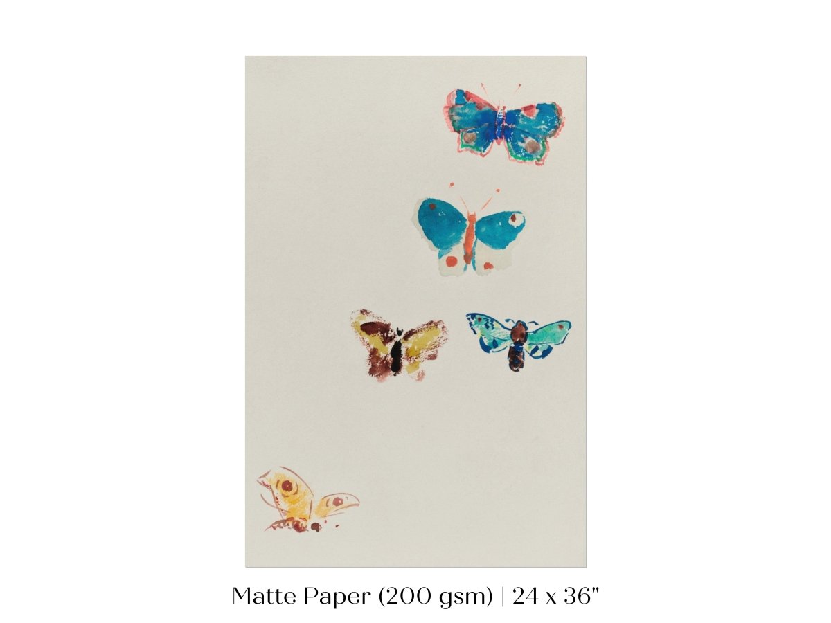 Five Butterflies | P33 - Single Art Prints - Piccolo Fiore Prints
