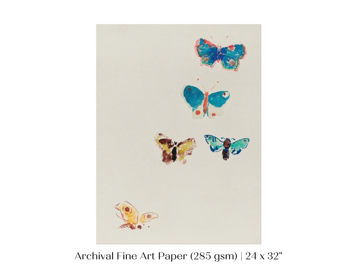 Five Butterflies | P33 - Single Art Prints - Piccolo Fiore Prints