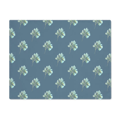 Flower Head in Teal | Placemat - Cotton Twill Placemat - Piccolo Fiore Prints