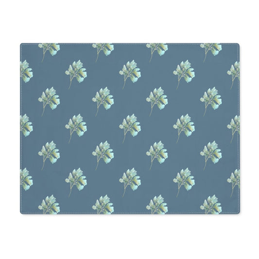 Flower Head in Teal | Placemat - Cotton Twill Placemat - Piccolo Fiore Prints