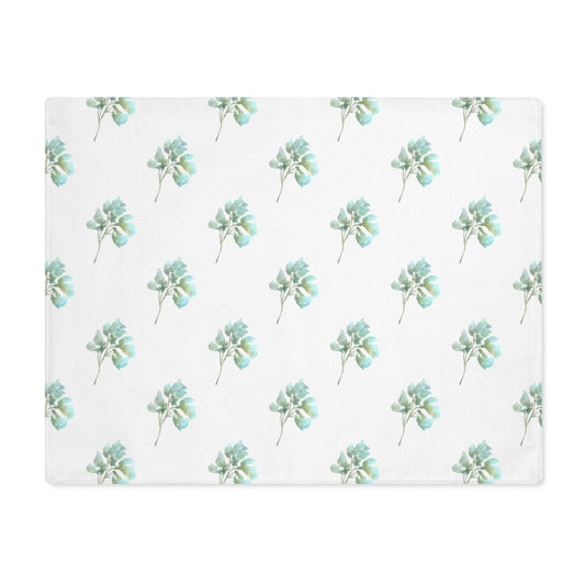 Flower Head in White | Placemat - Cotton Twill Placemat - Piccolo Fiore Prints