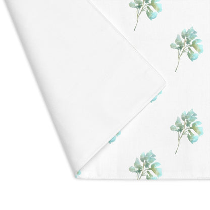 Flower Head in White | Placemat - Cotton Twill Placemat - Piccolo Fiore Prints