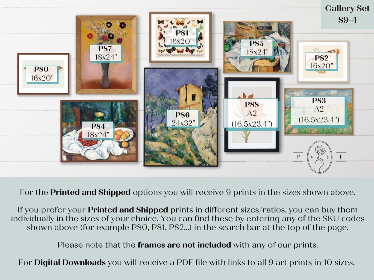 French Country Summer | Gallery Wall Set | 9 Prints | S9 - 4 - Gallery Wall Set - Piccolo Fiore Prints