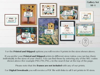 French Country Summer | Gallery Wall Set | 9 Prints | S9 - 4 - Gallery Wall Set - Piccolo Fiore Prints