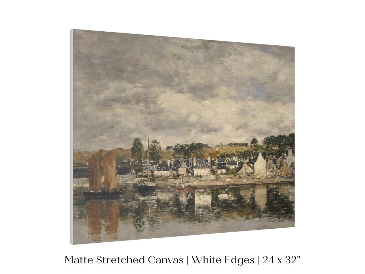 French Village by A River | P124 - Single Art Prints - Piccolo Fiore Prints