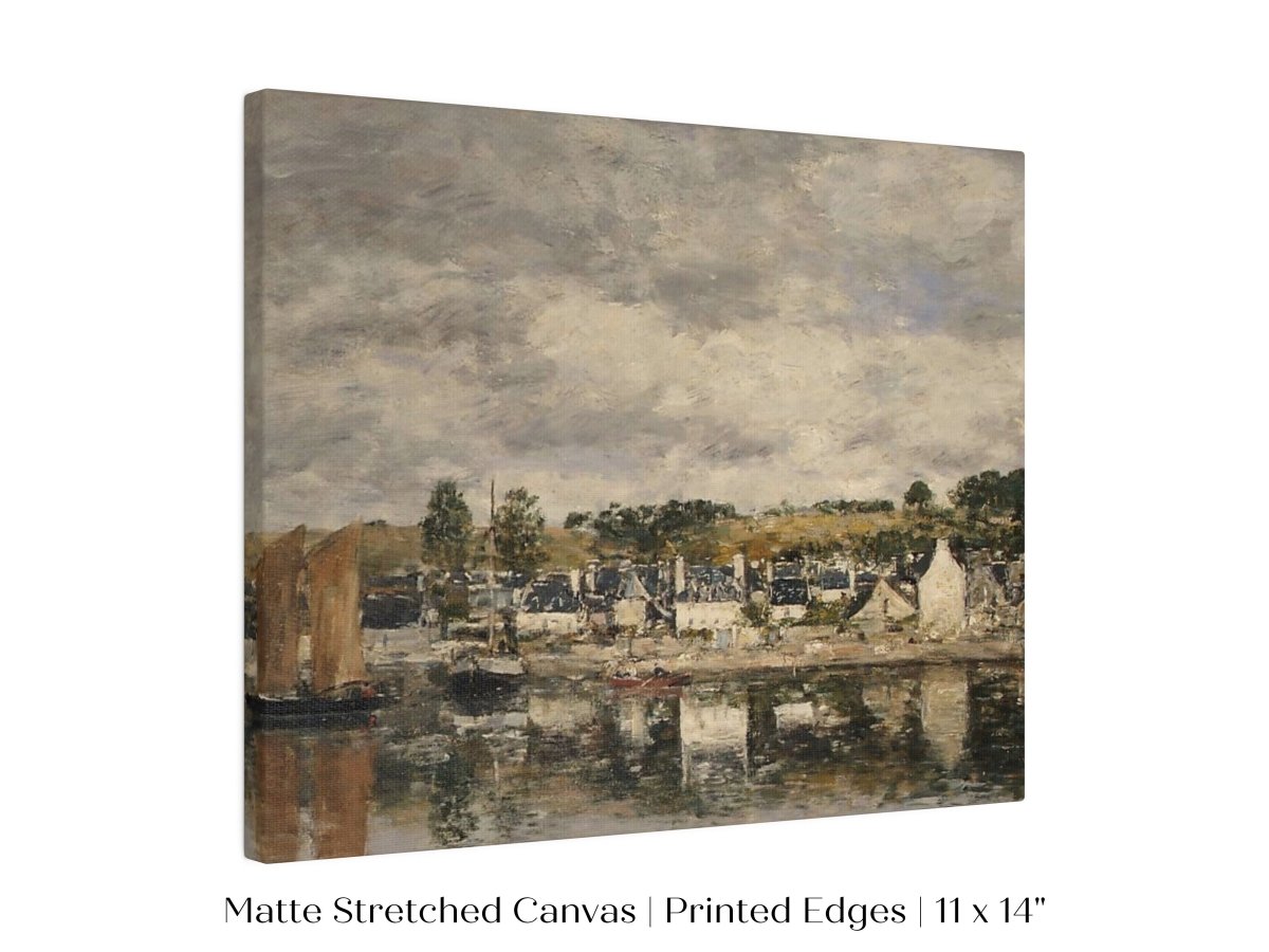 French Village by A River | P124 - Single Art Prints - Piccolo Fiore Prints