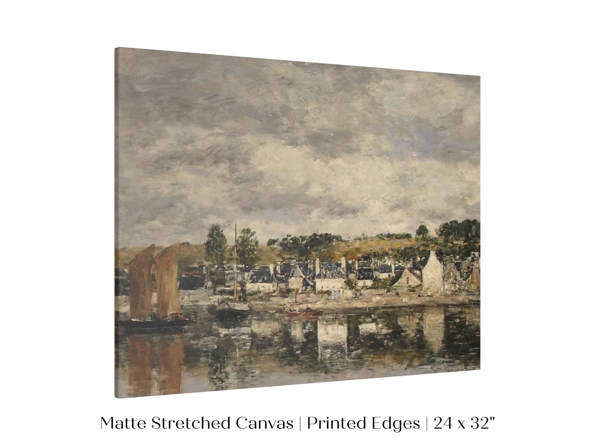 French Village by A River | P124 - Single Art Prints - Piccolo Fiore Prints