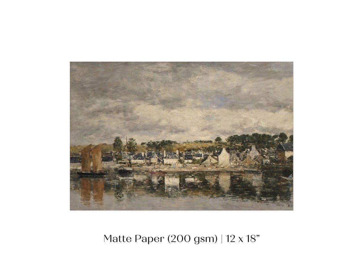French Village by A River | P124 - Single Art Prints - Piccolo Fiore Prints